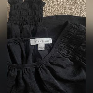 Alex & Lili Black Top - Work Top
